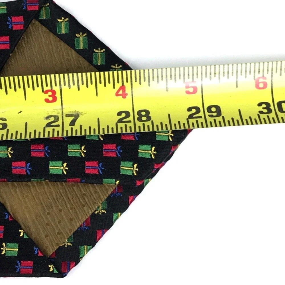 TANGO Tie Red Green Blue Christmas GIFTS Holiday Theme Men's Necktie 100% Silk